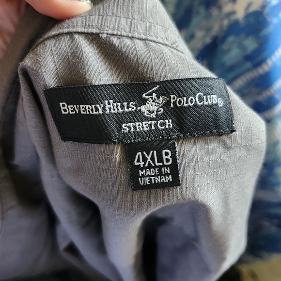 Beverly Hills Polo Club Stretch Shirt in Gray - Picture 3 of 3